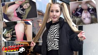 GERMAN SCOUT – Big Dick Anal Sex Casting for Pigtails Teen Crystal White in Berlin